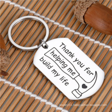 Thank you for helping Me Tool Stainless Steel Carve Letter Keychain Key Ring for Mothers Day Gifts